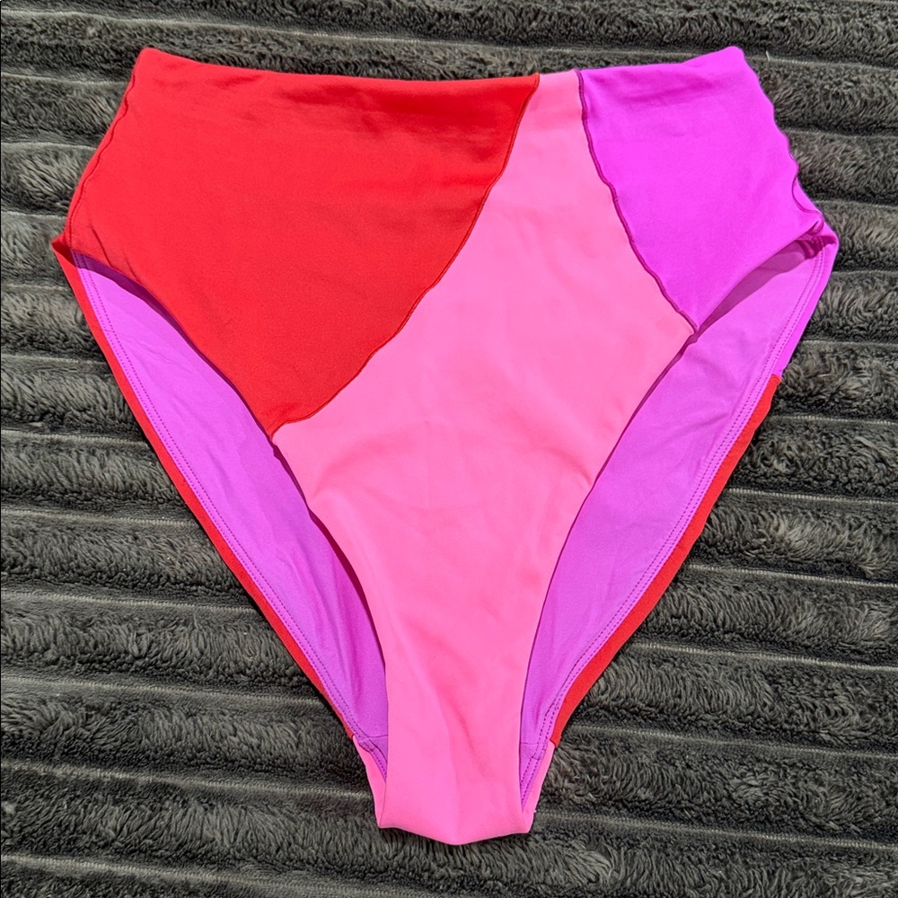 Left on Friday Colorblock High-Waisted Bikini Bottom